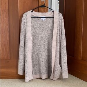 tan/pink cardigan from dry goods NEVER WORN